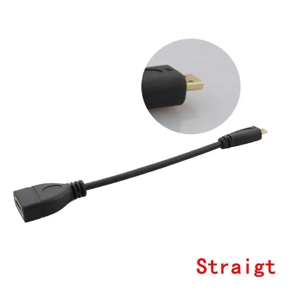 Up/DO/RI/LE Угловой Micro совместимому с HDMI к адаптер Папа мама Разъем 10 см для HDTV Тип D micro