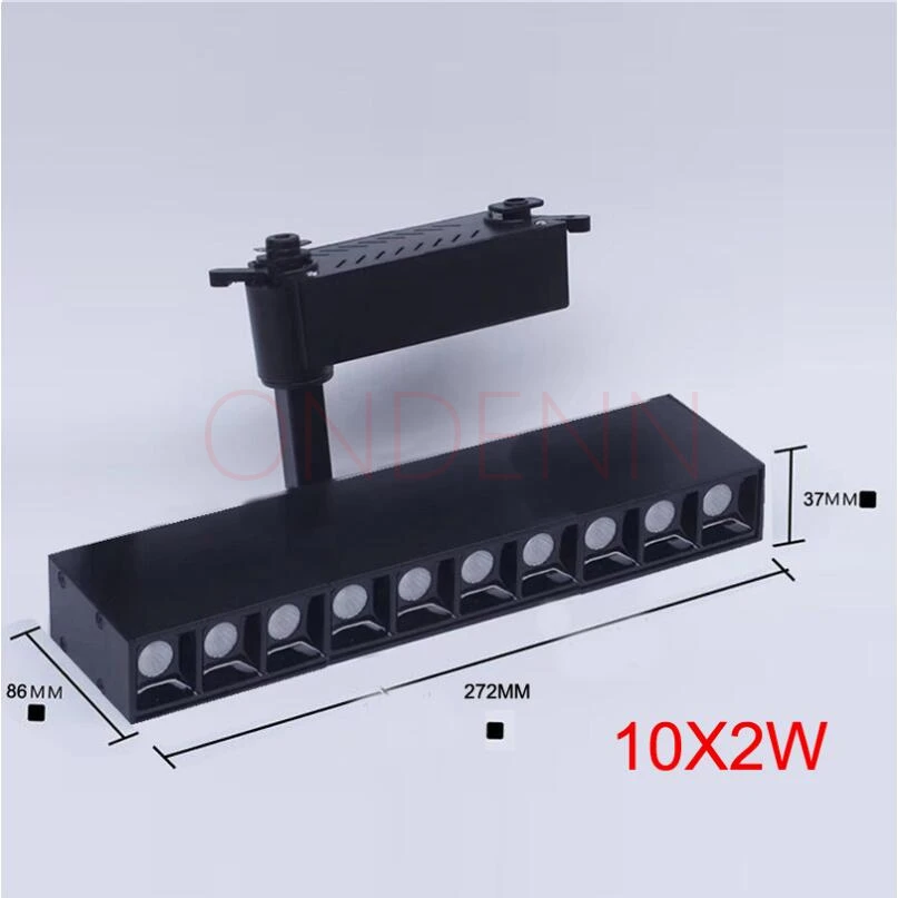 4 шт. светодиодный Трековый светильник 5x2 Вт 10x2 CREE прожектор прямоугольный 220 В