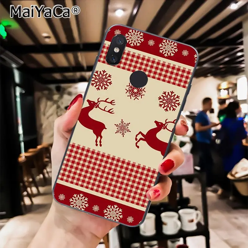MaiYaCa год Рождественский олень Санта чехол для телефона для Xiaomi Redmi8 4X 6A S2 7A 6A Redmi 5 5Plus Note5 7 Note8Pro
