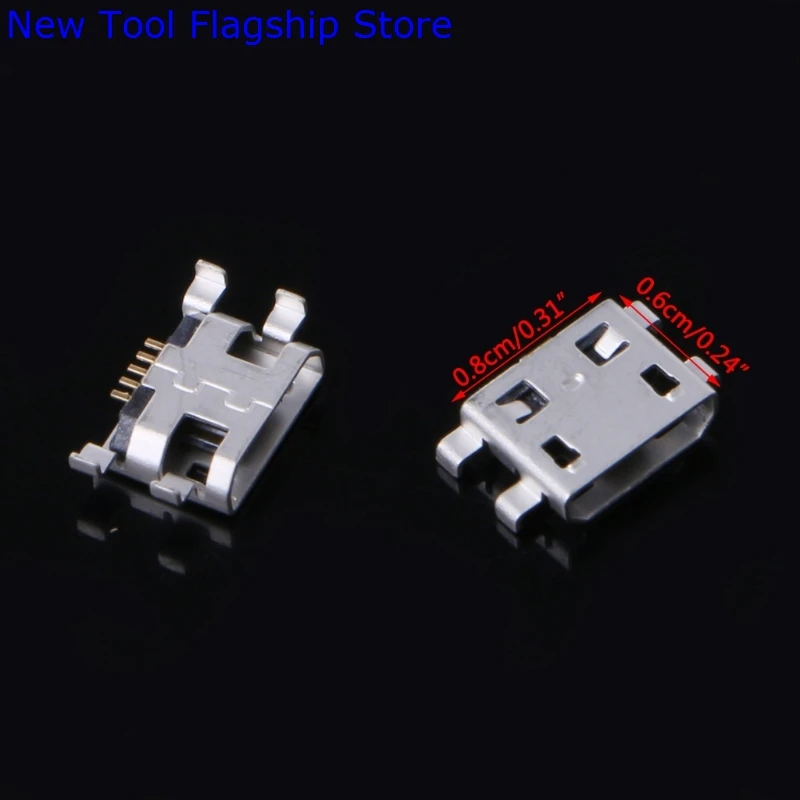 10 шт. Тип B Micro USB 5 Pin гнездовой Зарядное устройство крепление с портом Jack для