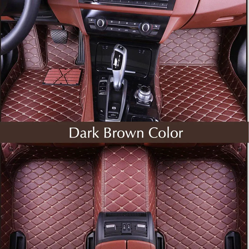 Dark Brown color Автомобильный интерьерный коврик на полу, чехол для ног, защитный чехол для hyundai Tucson TL- 3TH LHD - Название цвета: Dark Brown color