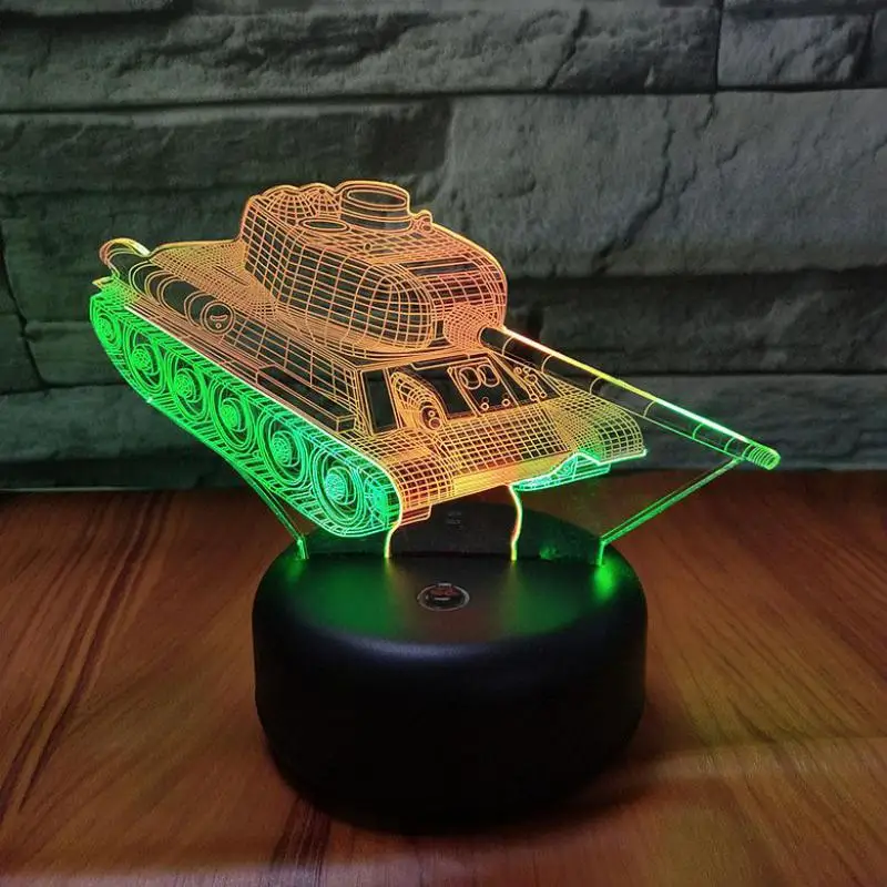 Немецкая колесница 3d Визуальный ночник настольная лампа Креативный