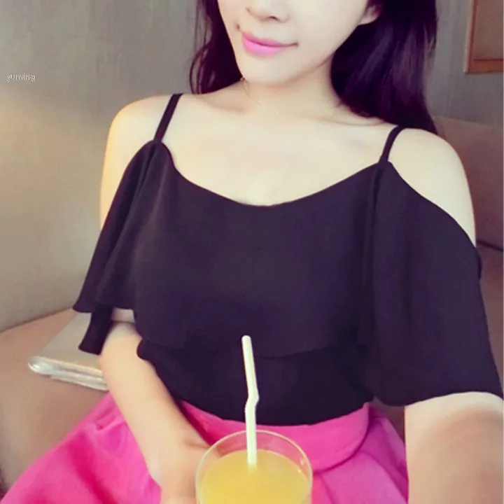 2015 женщин рубашки блузки мода леди лето рукавов ремень широкий свободного покроя