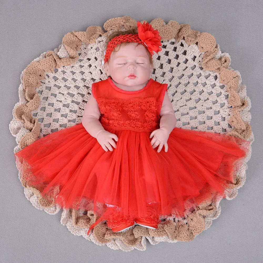 

23inch red/white full silicone reborn Bathe Toy NPK Baby-Reborn girl Babies Birthday Christmas Gift Girls Brinquedos toddlers