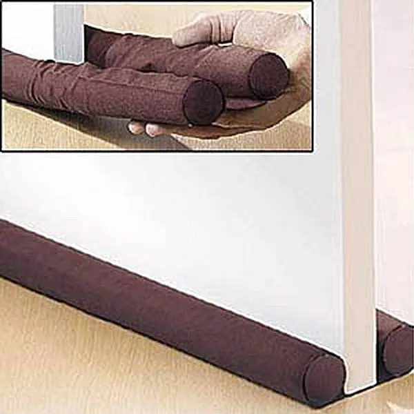 Горячая коричневый двойной двери проект стопор двойной Осадка Excluder воздушный изолятор окна Dodger Guard Энергосбережение