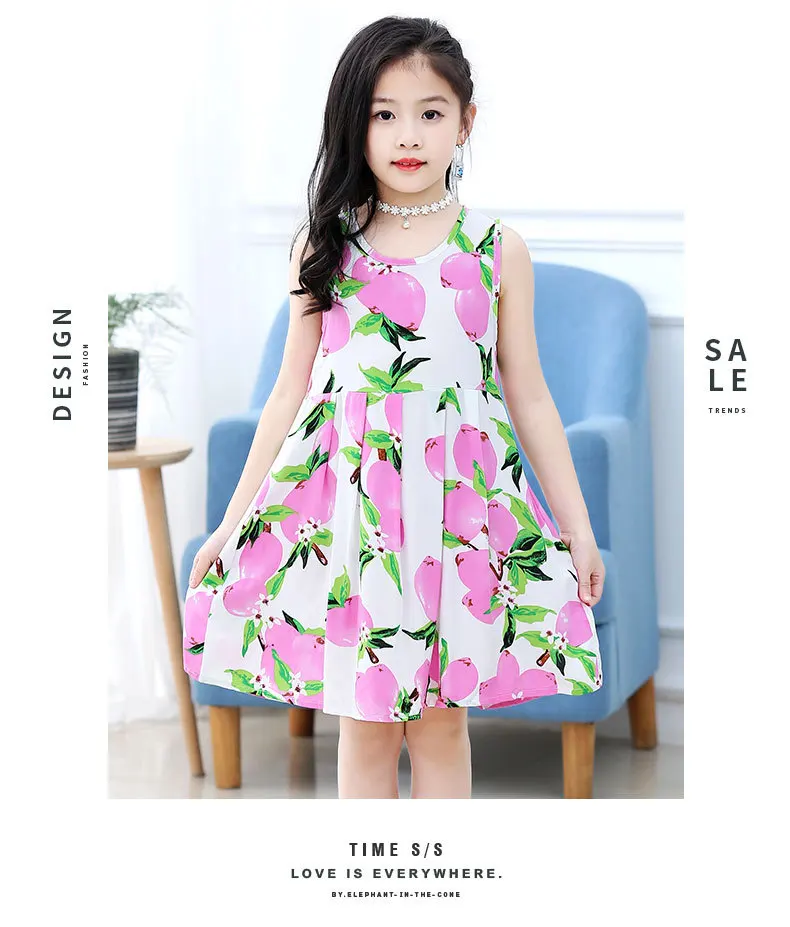 Disney princess Children's summer nightdress Minnie cotton dress cartoon robes sleepwear girl home clothing Mickey mouse pajama