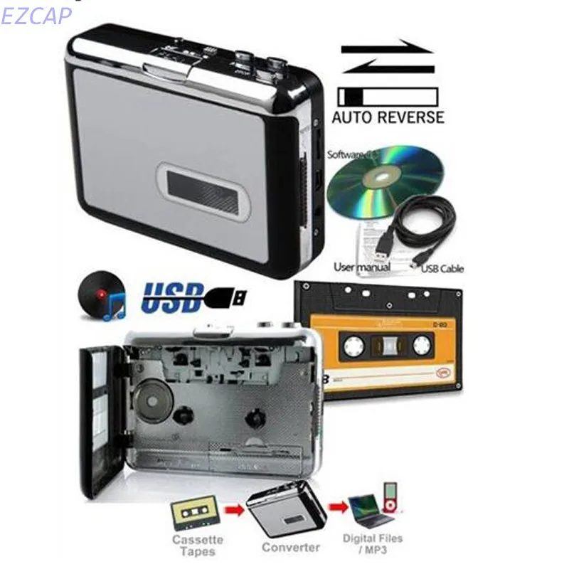 USB кассета Walkman плеер конвертер преобразование olc ленты в mp3 через ПК для windows mac linux