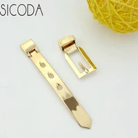 sicoda 2pcs diy handmade quality hardware accessories shallow gold strap taping pin buckle bag belt clothes belt buckle