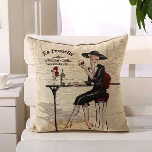Лондон Винтаж home decor хлопок белье Наволочка диван талии Бросок Подушка YW12 | Дом и