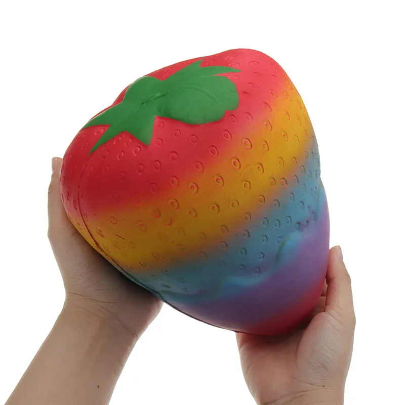 19cm Strawberry Squishies Solw Rising Kawaii Soft Giant fruit Scented Cream toy Kids fun home Decoration Big squishyjing | Мобильные