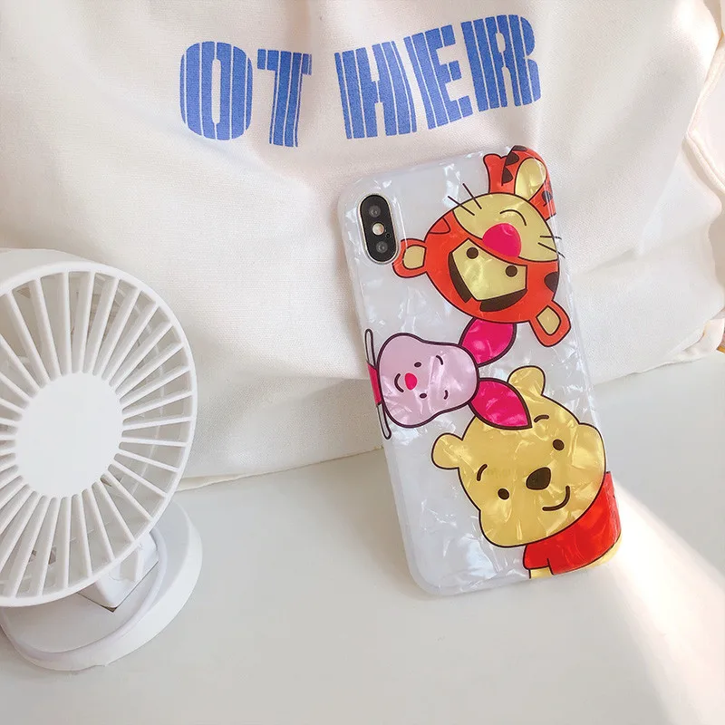 IMD process Ultrathin tpu 3 layer printing Non fading Shell pattern Cartoon animal soft Cases For Iphone X XR 6S 7 8 Plus xs max |