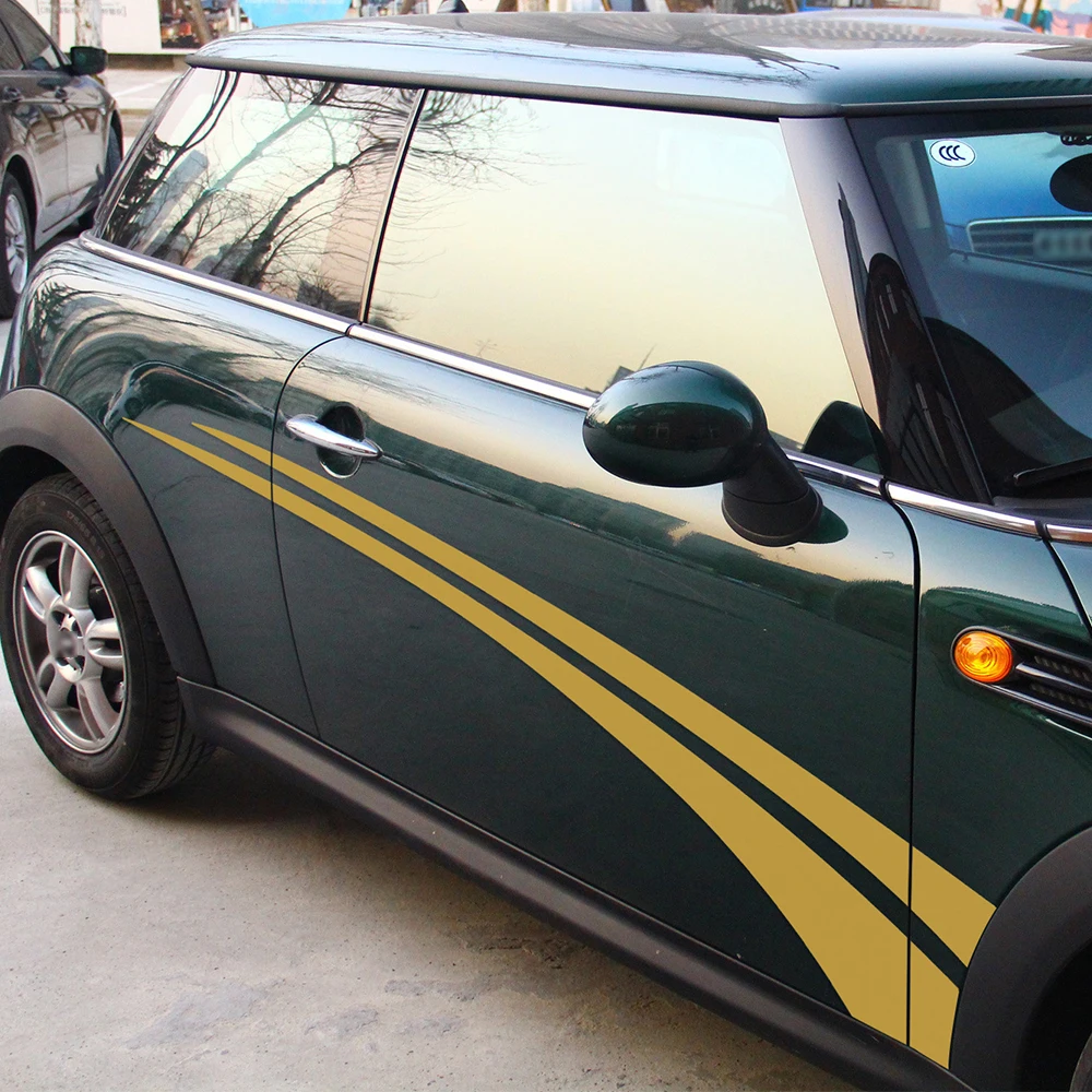 Door Side Stripes Racing Body Sport Decal Stickers For Mini Cooper R50 R52 R53 R56 R57 R58 R59 F55 F56 Car Styling Accessories | Автомобили