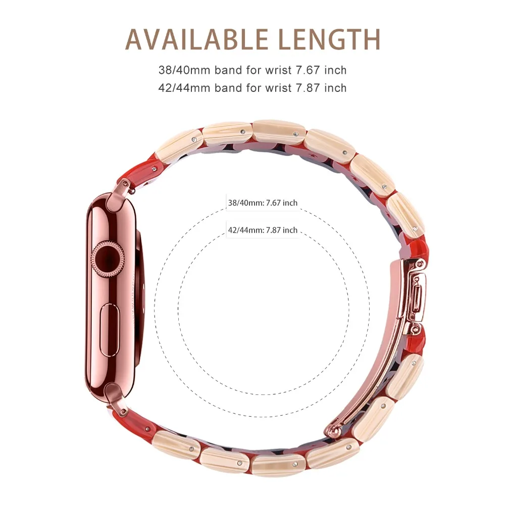 Ремешок для часов Fullmosa 7 цветов стильный совместимый с Apple Watch 38 мм/40 мм/42 мм/44 мм