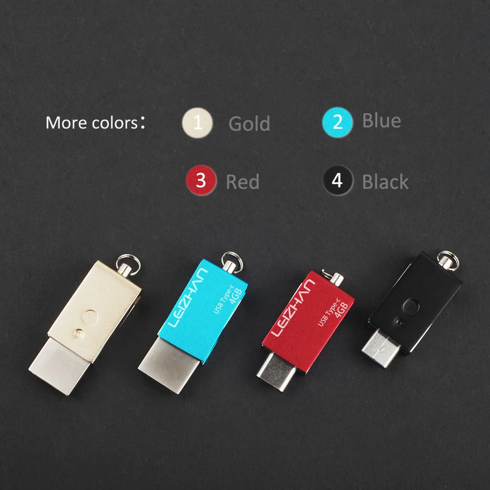 Leizhan usb флэш-накопитель 3.0 Тип-C 3.1 OTG Memory Stick 16 ГБ двойной Порты и разъёмы флешки 32