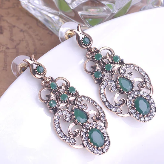 Винтажные акриловые серьги капли бижутерия в виде цветка Турецкая Мода Женские