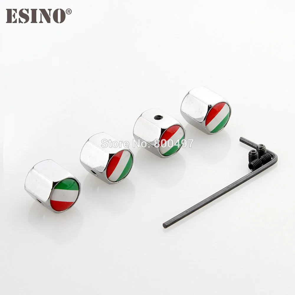 4 x Car Styling Italy National Flag Anti-theft Stainless Wheel Tire Valve Stems Caps Stem Air | Автомобили и мотоциклы