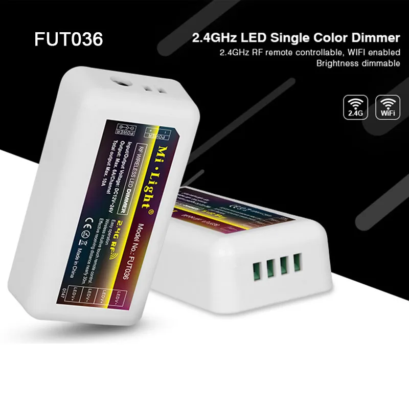FUT036 Miboxer2.4G RF беспроводной пульт дистанционного управления одноцветная Цветовая температура RGB RGBW RGB+ CCT контроллер светодиодной ленты WiFi iBox умный светильник FUT039 - Цвет: FUT036