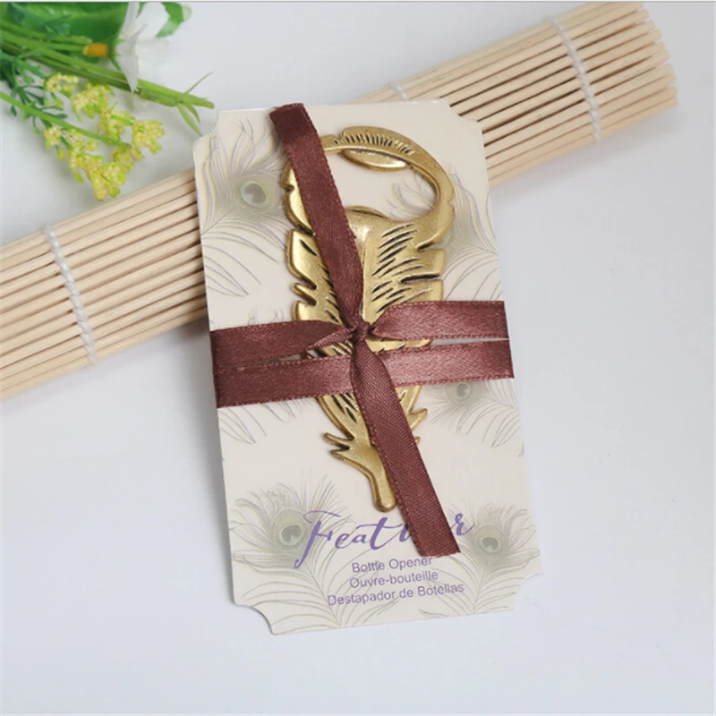 Открывалка для пива в форме золотых перьев стиле ретро | Дом и сад