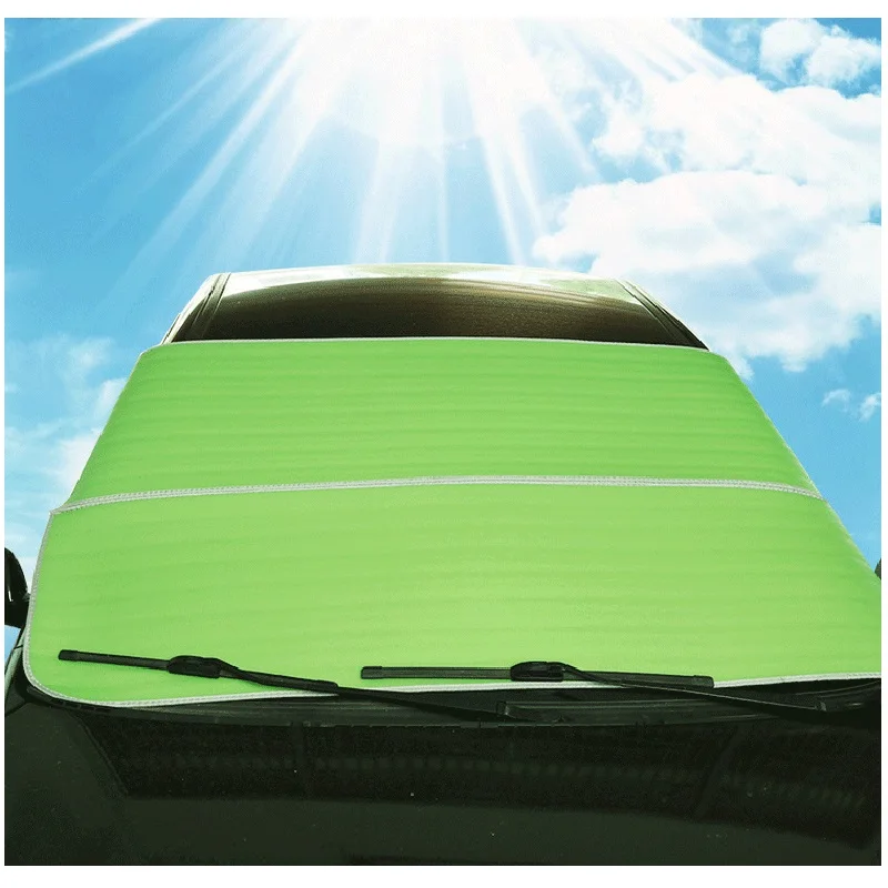 Green 200X92 см автомобильный чехол на лобовое стекло Солнцезащитный козырек водонепроницаемый Зимний Снежный щит анти-УФ покрытие авто лобовое стекло дождь Мороз солнцезащитный козырек - Название цвета: Green