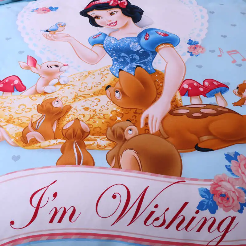 Disney Princess Snow White Comforter Bedding Sets for Girls - Single, Twin, and Queen Sizes - 100% Cotton Bedspreads with Duvet Cover and Pillow Case Included image 3