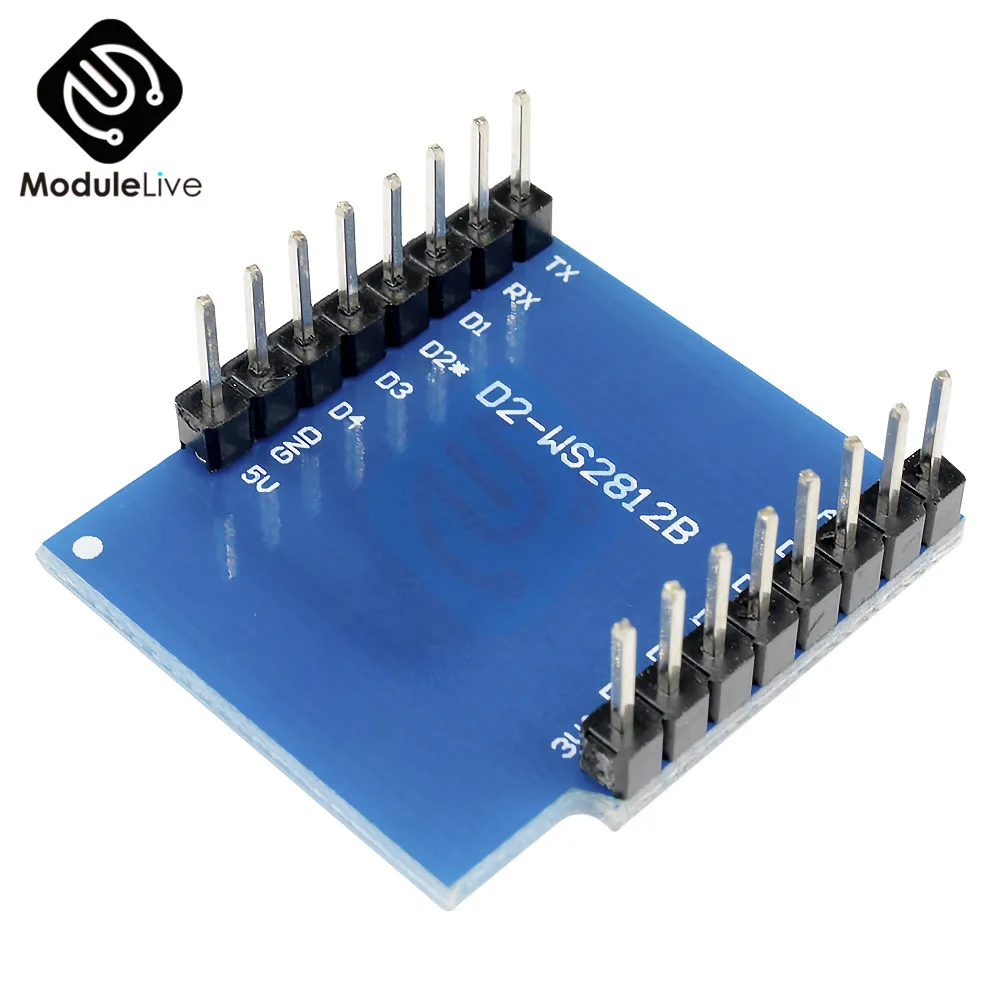 Esp8266 для WeMos D1 WS2812B щит RGB Mini ESP8266 Модульная плата с HT Pins Diy электронная печатная -