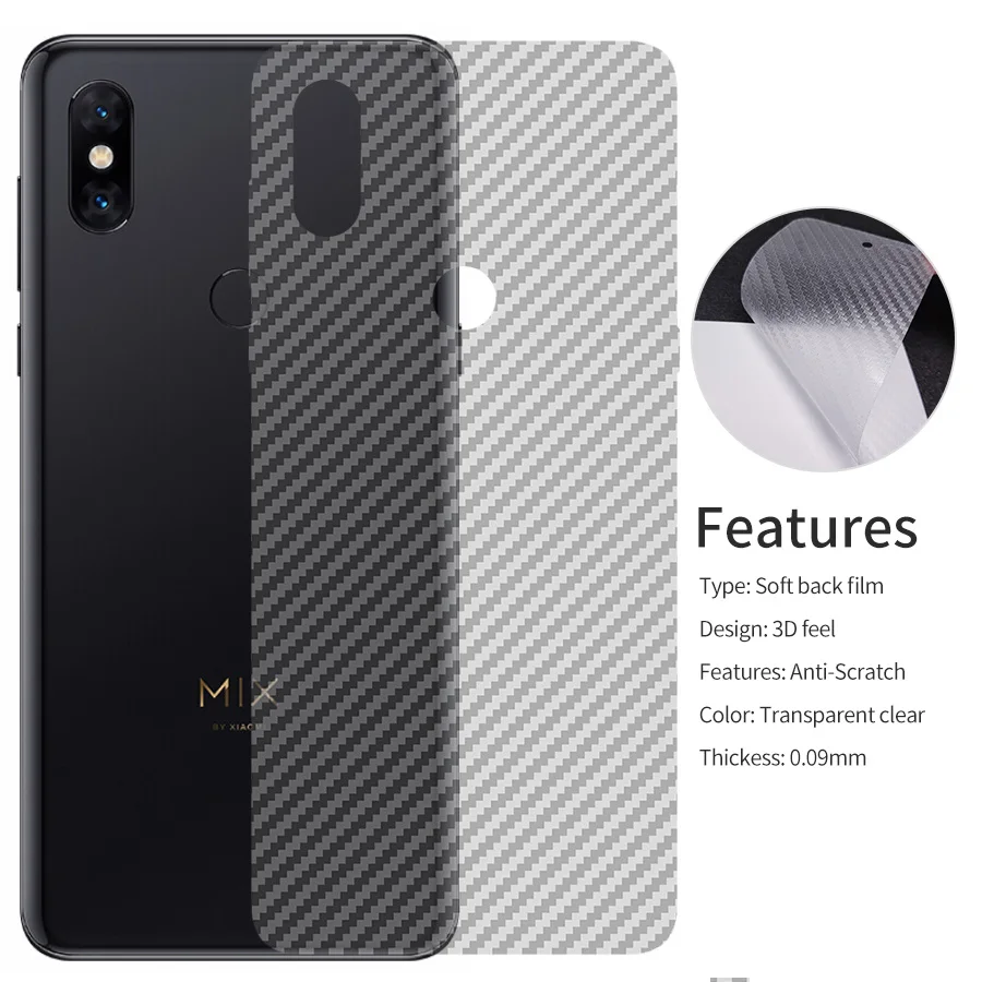 5 шт. Защитная пленка для задней панели из углеродного волокна Xiaomi Mi 9T 9 SE A2 Lite Poco