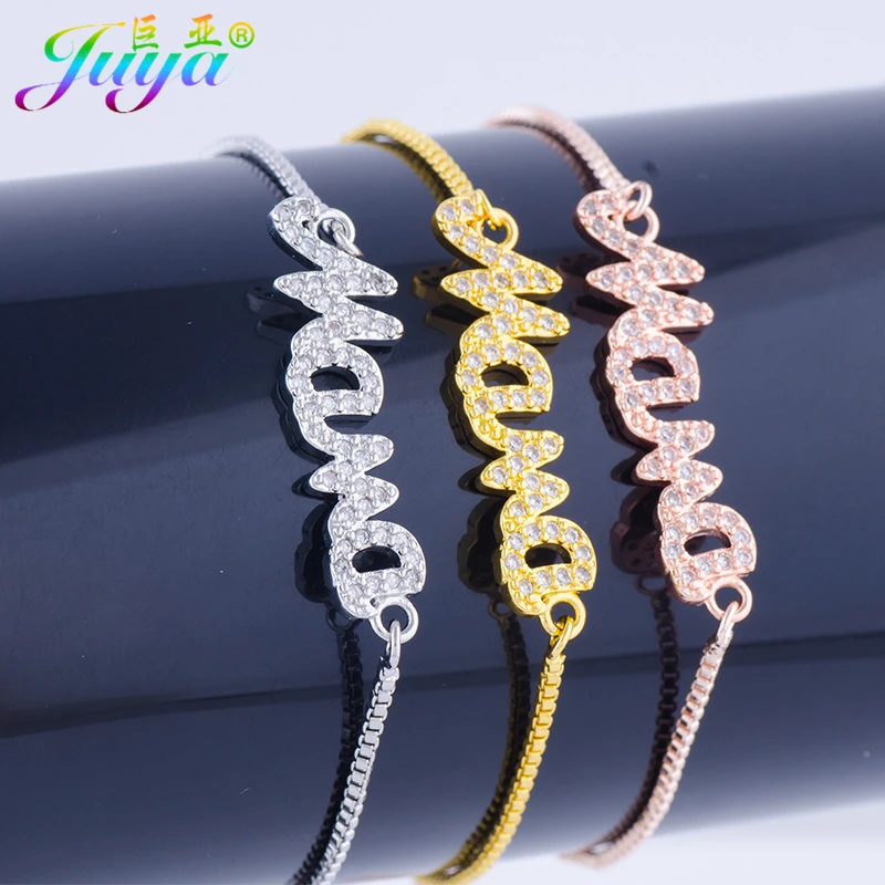 Newest Arrival 2017 Fashion Micro Pave Zircon MaMa Connector Charm Women Bracelets For Thanksgiving Day Christmas Gift | Украшения и