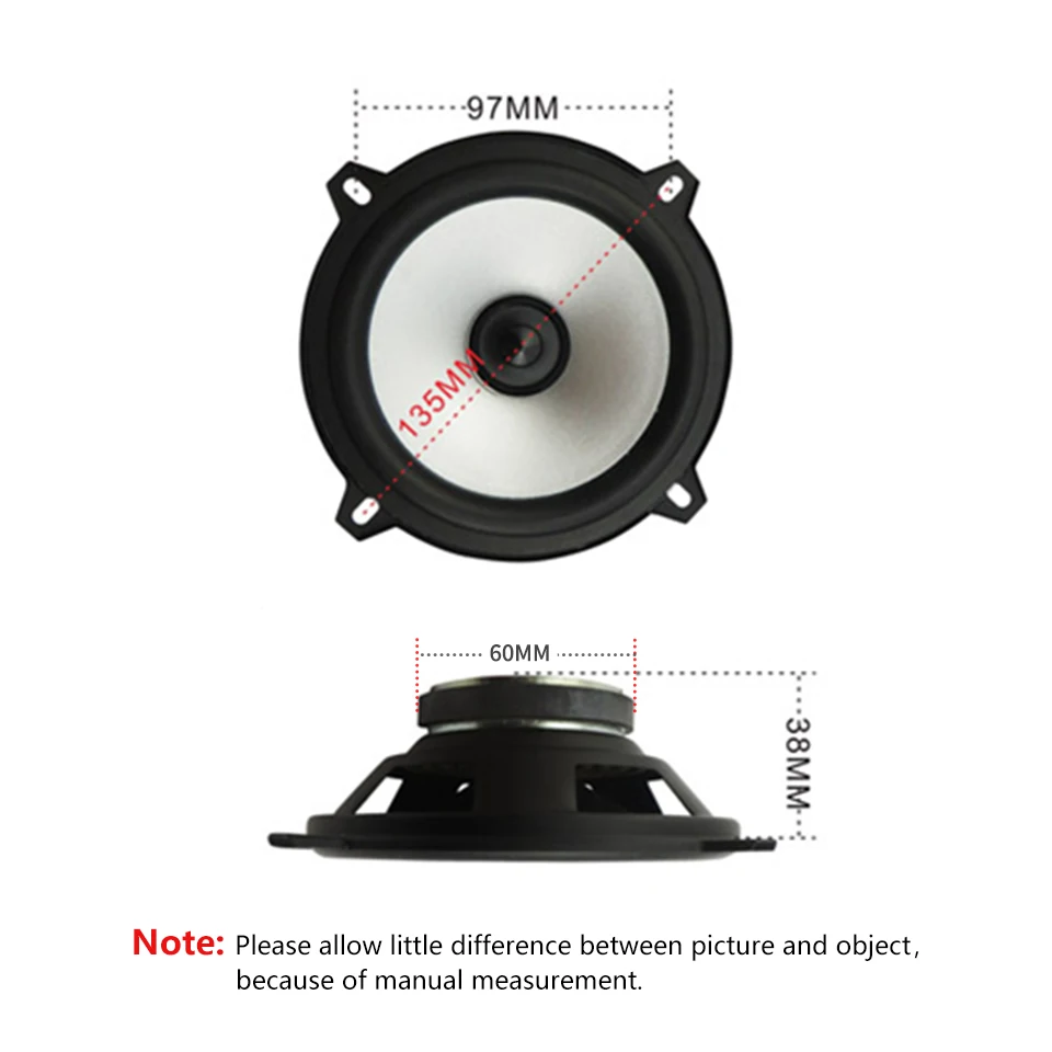 Labo 2 шт. 5 дюймов 60 Вт Авто коаксиальный динамик Hifi полный спектр двери автомобиля стерео аудио Звук Музыка громкий динамик Автомобильный громкоговоритель
