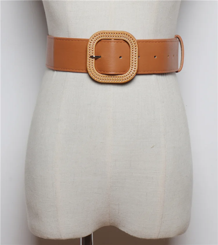 Женский широкий пояс-корсет черный красный коричневый с втулкой из