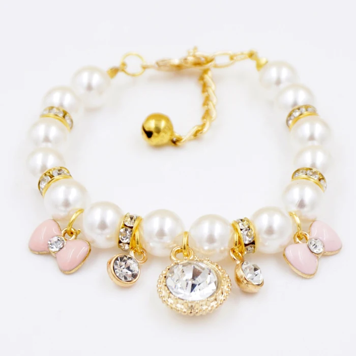 Princess Pearl Pet Necklace Accessories for Small Animals and Dogs | Wedding Jewelry for Yorkshire and Other Breeds image 4