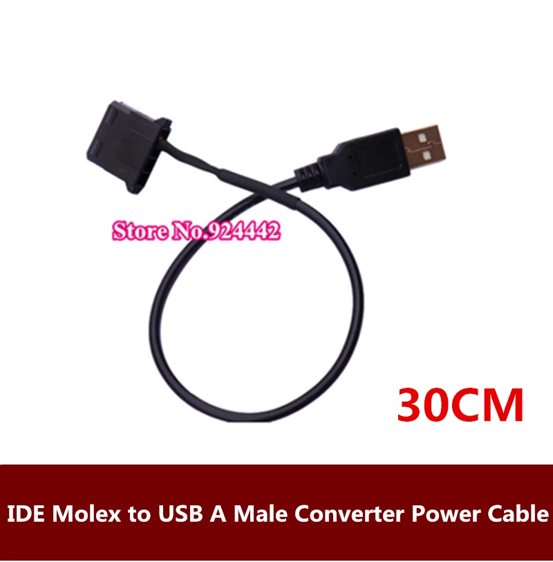 4 контактный преобразователь IDE Molex USB A папа 5 в Кабель питания Шнур для
