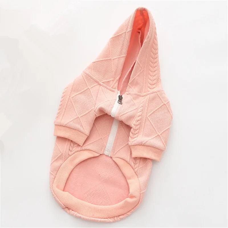 

New Autumn/winter Wool Dog Sweater Simple twin dyed jacquard Hooded Knitting Sweater for Medium and Big Pet Dog Clothes