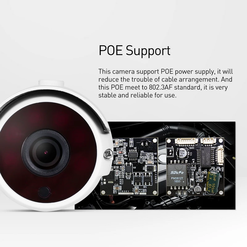 POE H.265 HD Водонепроницаемая 3MP уличная ip камера 1296 P/1080 P 6 Массив светодиодный