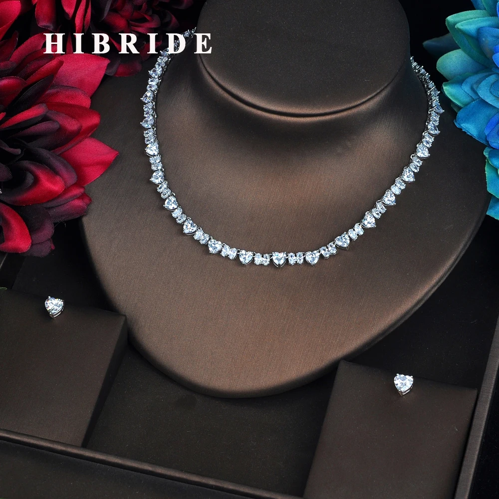 Ювелирные наборы HIBRIDE из блестящего прозрачного кубического циркония в форме