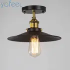 Потолочный светильник YGFEEL, металлический, винтажный, в стиле ретро, для бара, кафе, ресторана, чердака, коридора, балкосветильник