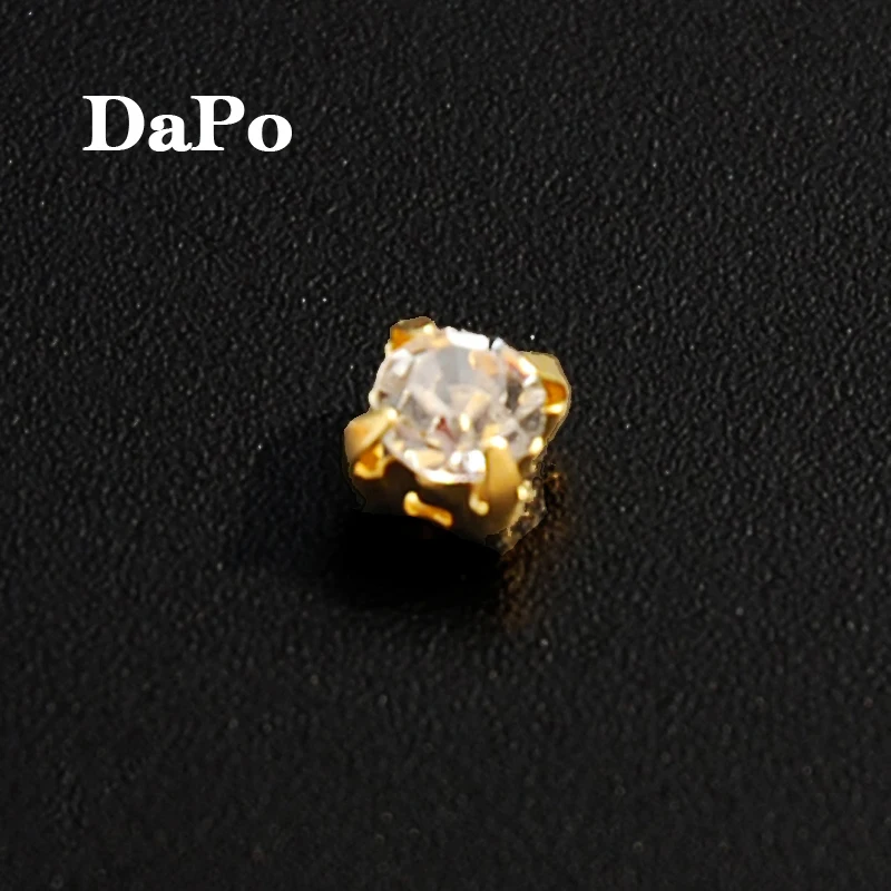 Промотирование: купи 3 и получи 1 бесплатно! 4 мм 144 шт позолоченная основа для