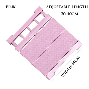 C Small Pink Регулируемый шкаф, органайзер для хранения полка настенная кухонная стойка Экономия пространства шкаф декоративные полки для шкафа Держатели - Цвет: C Small Pink