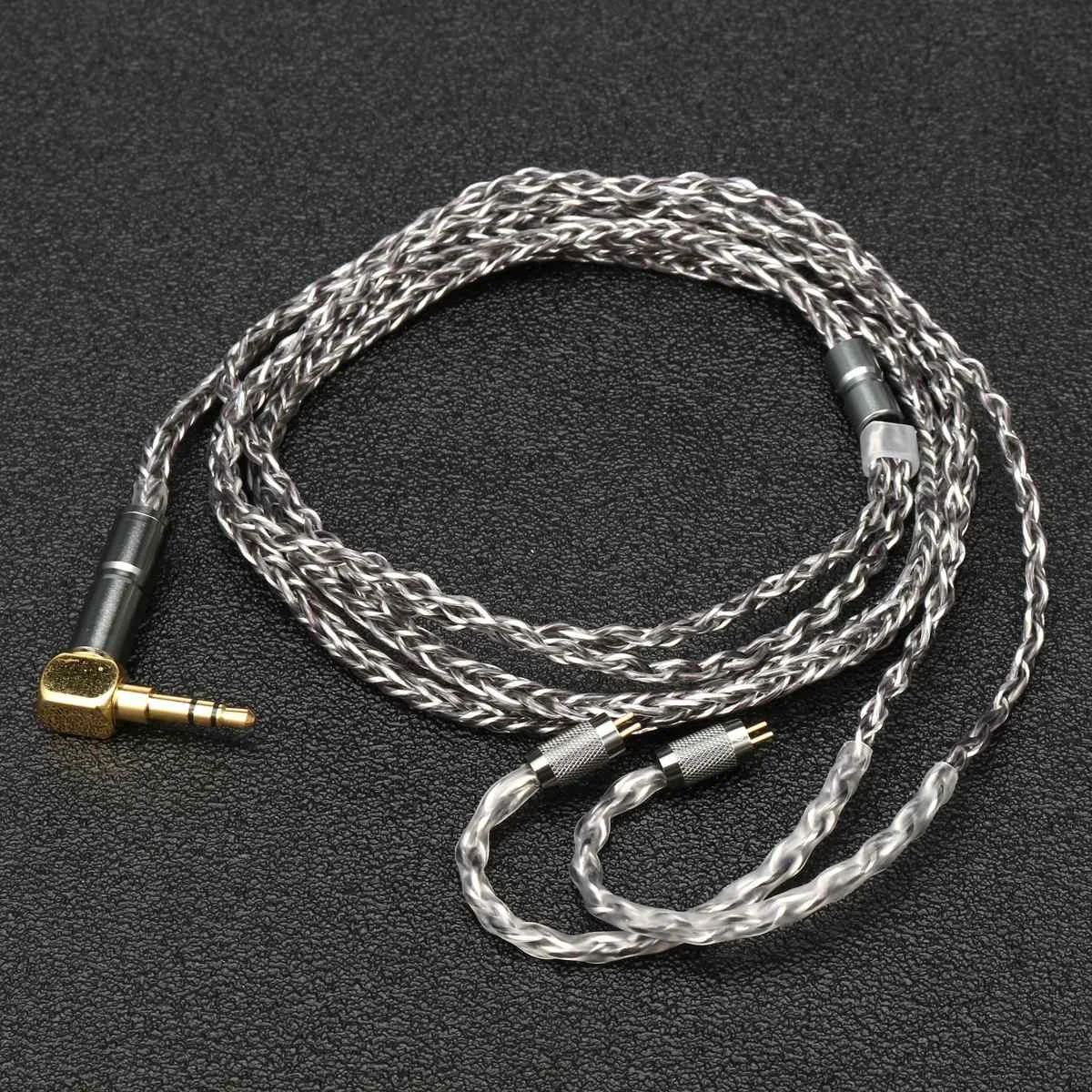 3.5mm 0.78 pin BGVP DM6 400 провод 6N OCC посеребренный кабель для наушников Универсальный MMCX 0,78 2pin HiFi кабель для наушников Замена - Цвет: 3.5mm 0.78 pin