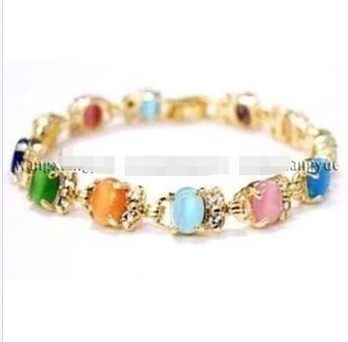 

FREE shipping>>>>Fancy Jewellery Nobler Colorful Opal Bracelet 7.5"