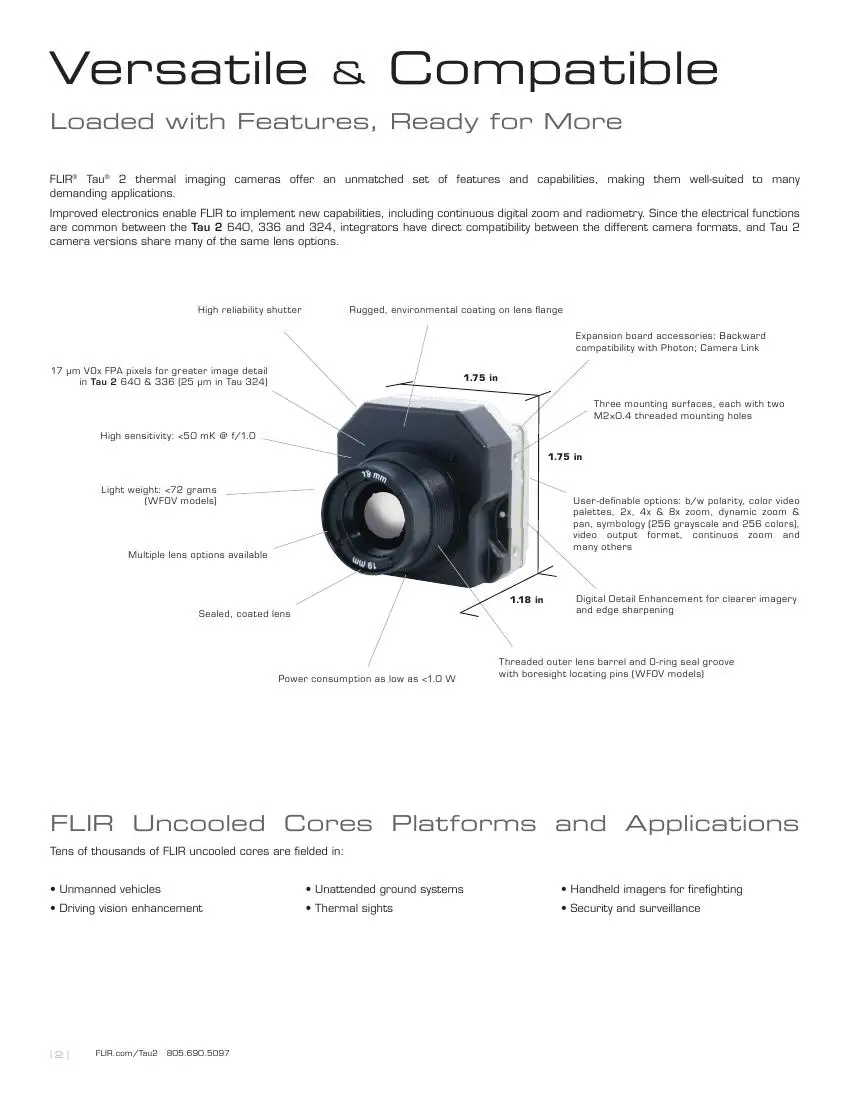 Flir Tau 2 LWIR тепловизионная камера ядро Tau 2 336 9hz для аэрофотосъемки