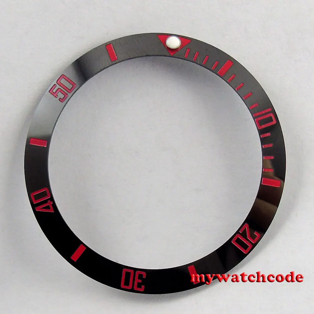 

38mm black ceramic bezel red marks insert for 40mm sub mens watch B29