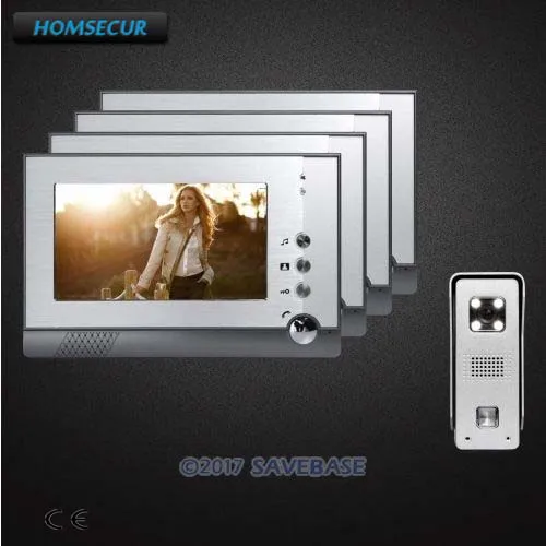 HOMSECUR CMOS цветной Серебряный 7 &quotвидео домофон системы с одной кнопкой