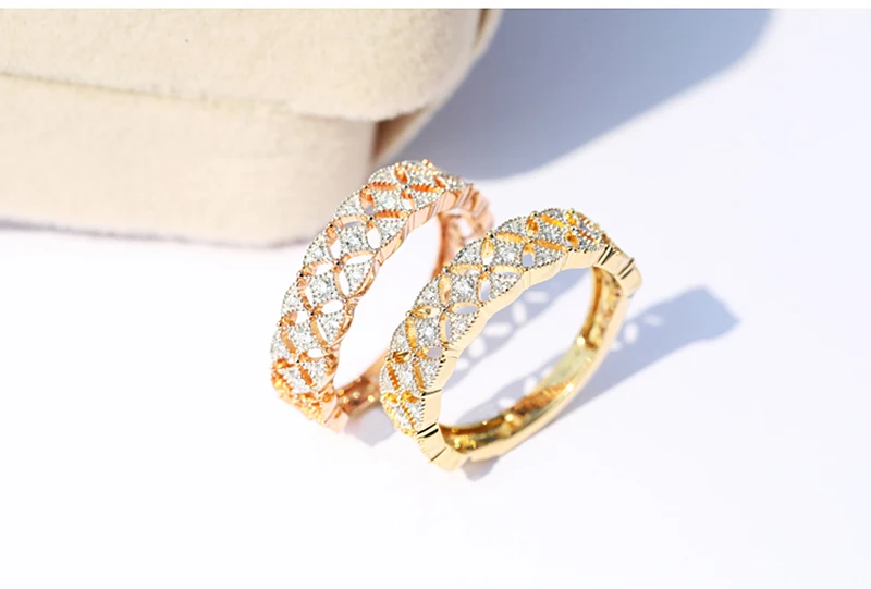 AULEEZE винтажное 18K желтое золото бриллиантовое кольцо квадратное кружево элегантное женское кольцо