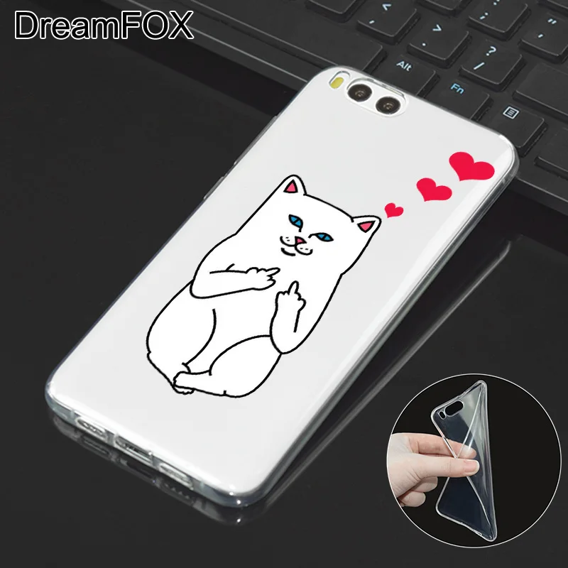 DREAMFOX M203 Милая кошка Мягкий ТПУ силиконовый чехол для Xiaomi Mi Note 2 3 4 5 6 8 SE M5 4C 4S 5C 5S 5X 6X
