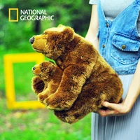 national geographic 30cm bear stuffed plush animals toy doll mother and baby bear lovely toys