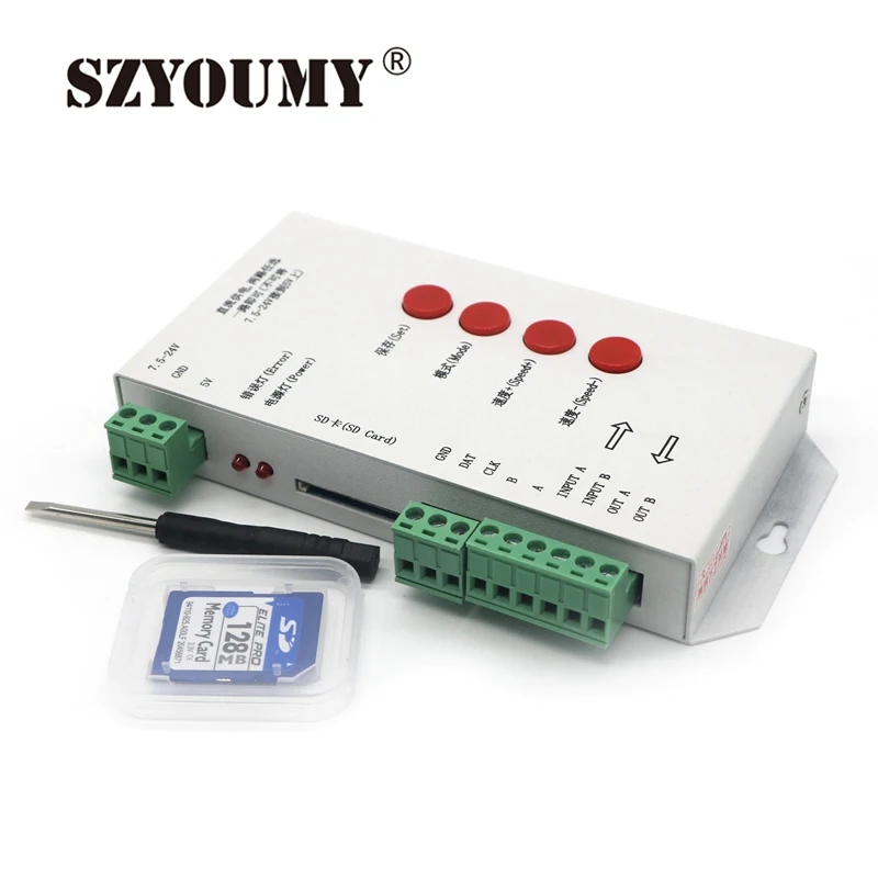 SZYOUMY T1000S SD карта 2048 пикселей контроллер Светодиодный точечный светильник
