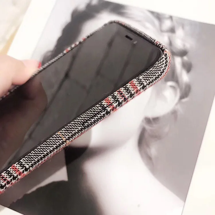 Мягкий тканевый чехол Kuutti серого и красного цвета в британском стиле для iPhone 6 Plus 7