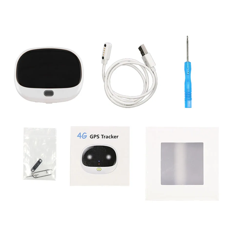 V43-White 4G gps трекер V43 ошейник для домашних животных gps голосовой монитор gps трекер для домашних животных Отслеживание в реальном времени wifi локатор для кошек водонепроницаемый IP67 бесплатное приложение - Цвет: V43-White