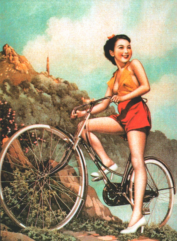 Винтажный китайский постер для девочек Happy Lady Классические холщовые картины