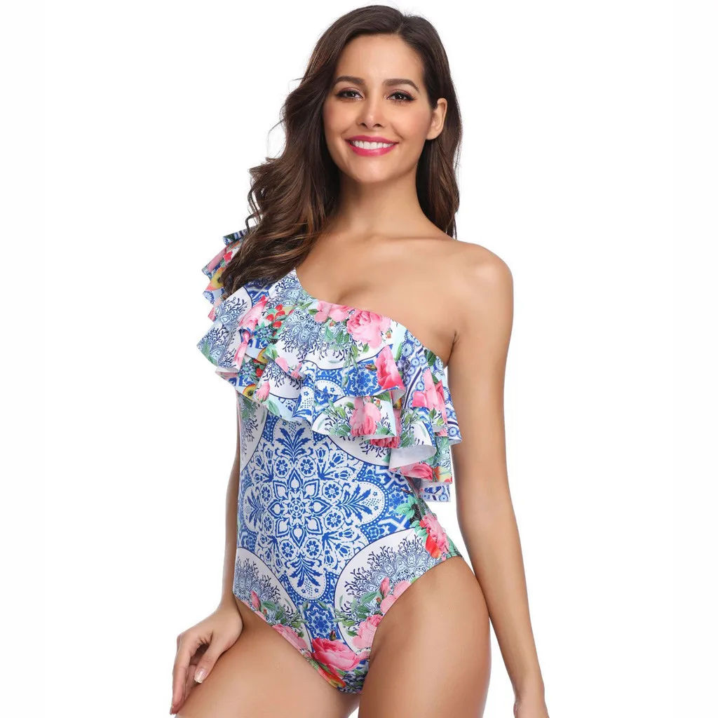 ЛИВА девушка лето 2019 г. женские пикантные Раффлед одна деталь купальник на одно